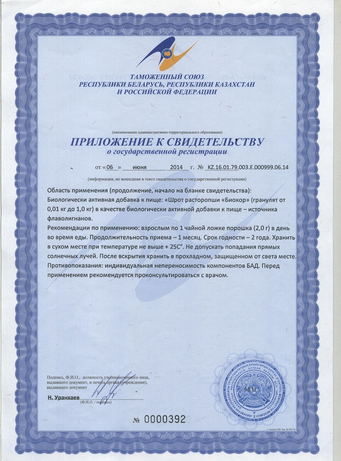 Сертификат доп №1